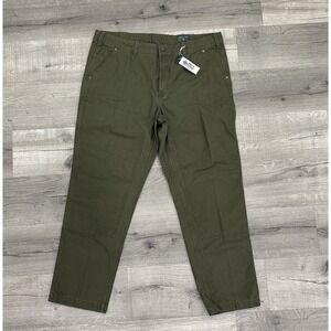 Alpine Design Utility Pants Mens 40X 32 Olive Green 100% ORGANIC Cotton Workwear